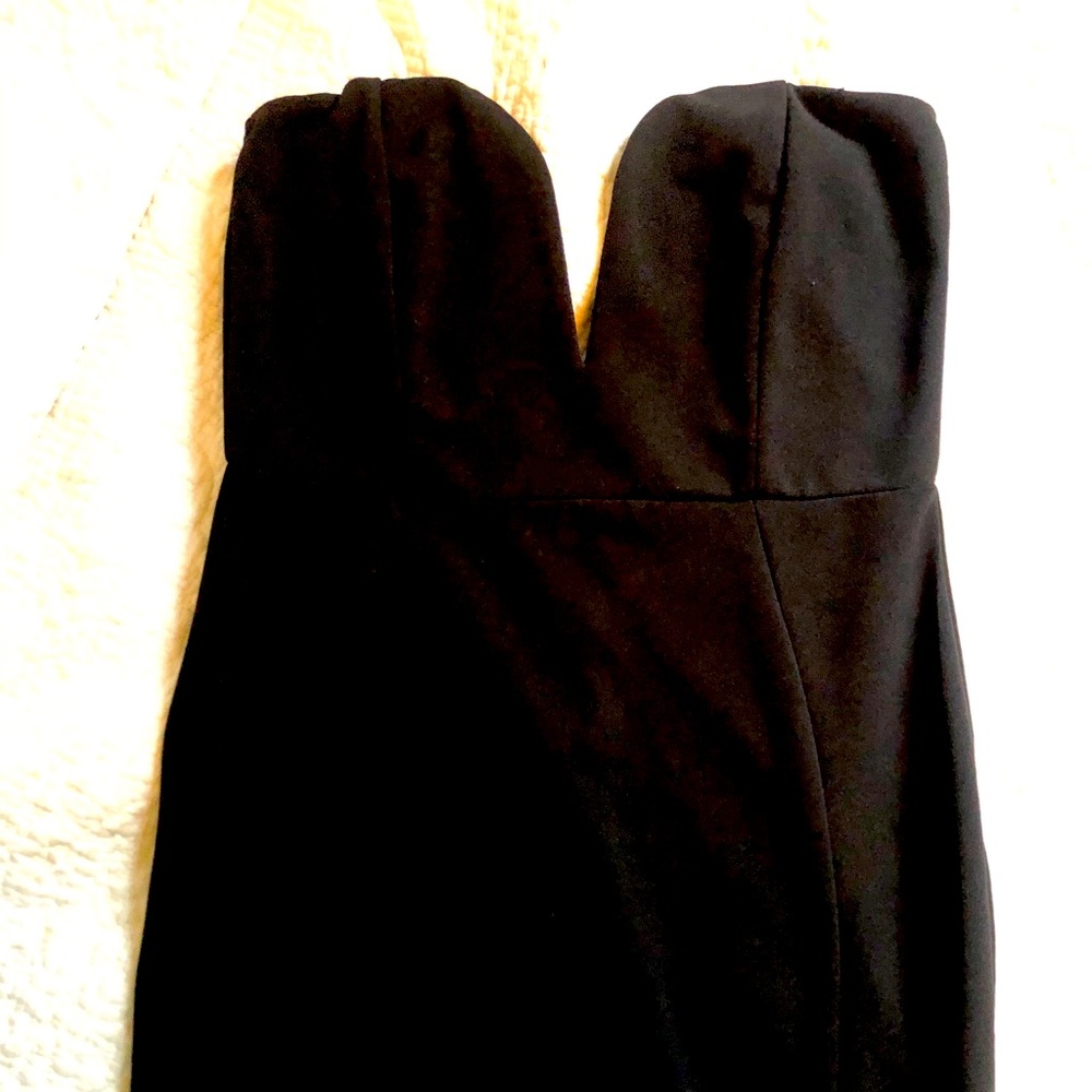 Strapless floor length cocktail dress